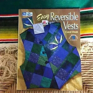 Vintage quilting vests book magazine. Easy reversible vests